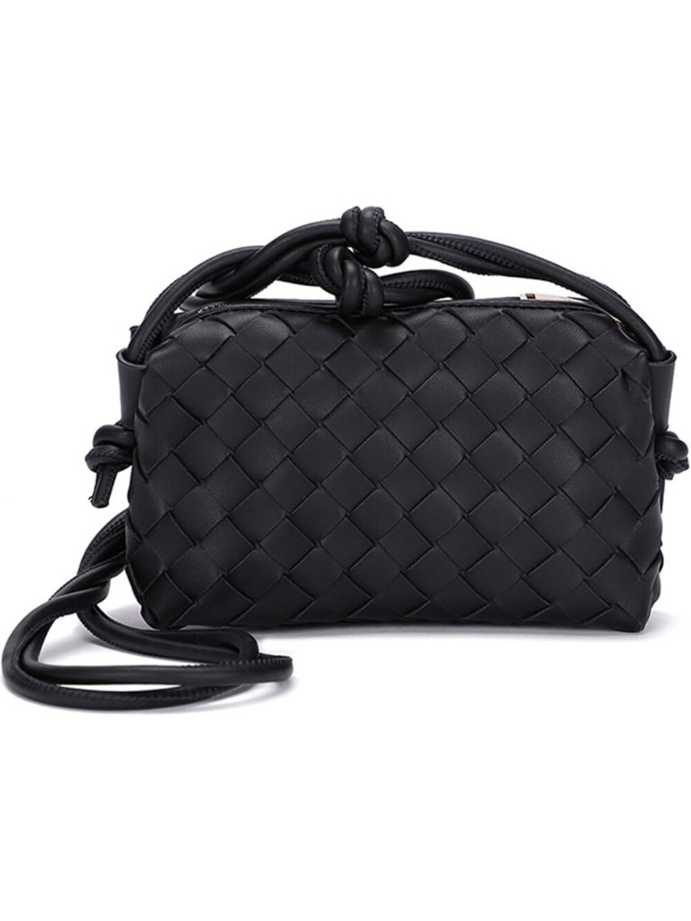 Chic Woven Crossbody Shoulder Bag | Small Vegan Leather Purse for Everyday Use